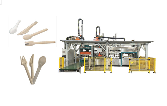 Biodegradable отлитое в форму пульпой оборудование вилки еды