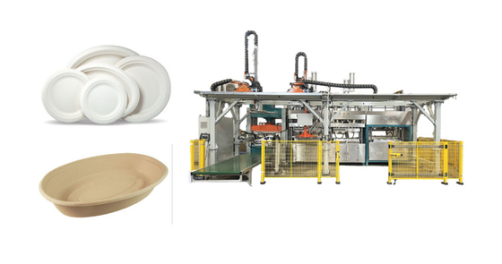 Biodegradable отлитая в форму пульпой машина Tableware